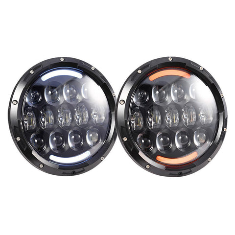 7 Inch Round LED Projector Headlight with DRL for Jeep Wrangler JK TJ LJ CJ Harley Motorcycle H6014/H6015/H6024