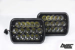 AVEC BLACK 7X6 LED SEALED BEAM REPLACEMENT LAMP CONVERSION H4