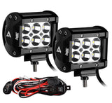 2x 18w Cr Series LED work light kit w/ Harness